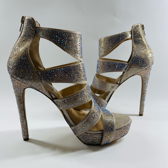 STEVEN MADDEN RHINESTONES HEELS 11M - Picture 8 of 9